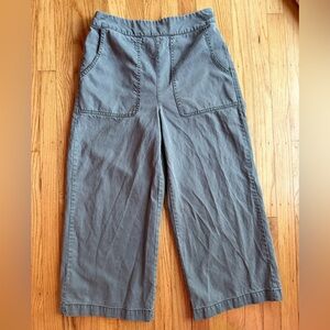 Casual Green Wide-Leg Pants